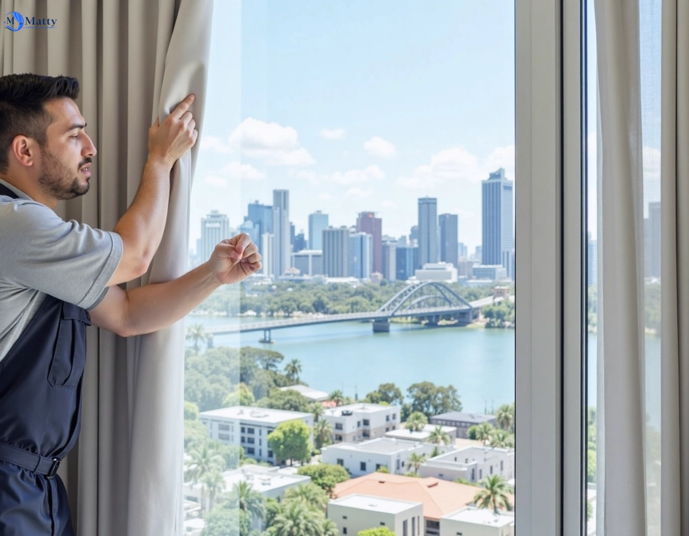 Professional curtain steam cleaning service north-richmond-nsw QLD by Matty Curtain Cleaning